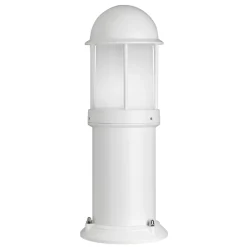 LCD Marco sokkellampe af aluminium, hvid