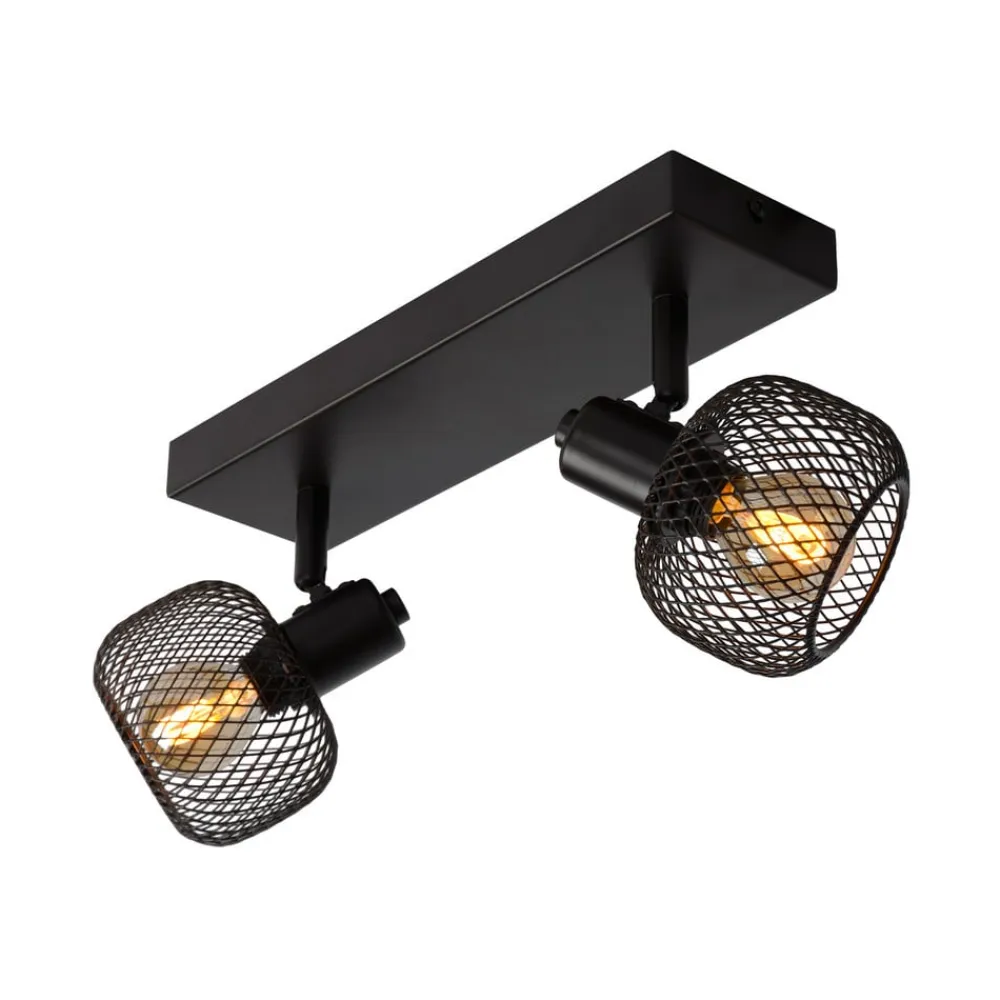 Lucide Maren loftspot, 2 lyskilder, sort
