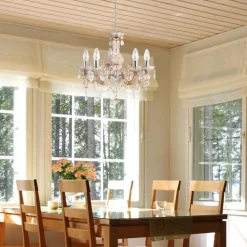 Searchlight Pendellamper>Marie Therese lysekrone, brun, 5 lyskilder