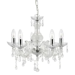 Marie Therese lysekrone, klar, 5 lyskilder^Searchlight Online