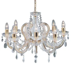 Searchlight Lysekroner|Pendellamper>MARIE THERESE lysekrone m. 8 arme, messing