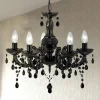 Searchlight Lysekroner|Pendellamper>Marie Therese lysekrone, sort, 5 lyskilder