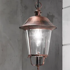 Mariella udendørs hængelampe, sort-kobber, metal^ORION Discount