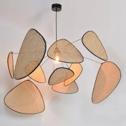 hængelampe Screen XL, 60 cm, natur, rattan^MARKET SET Sale