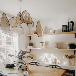 hængelampe Screen XL, 60 cm, natur, rattan^MARKET SET Sale