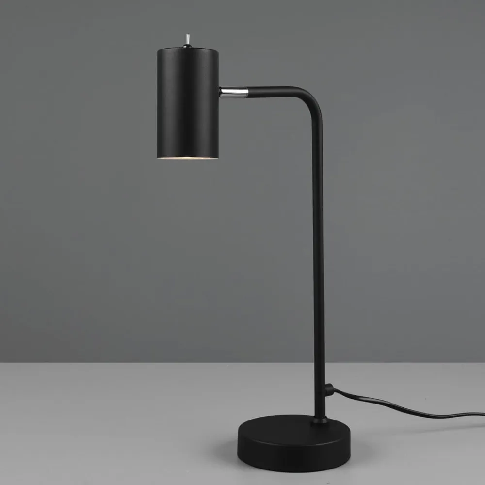 Trio Lighting Arbejdsrum/Kontor|Bordlamper>Marley bordlampe, sort, højde 45 cm, metal