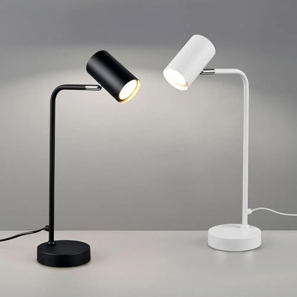 Trio Lighting Arbejdsrum/Kontor|Bordlamper>Marley bordlampe, sort, højde 45 cm, metal