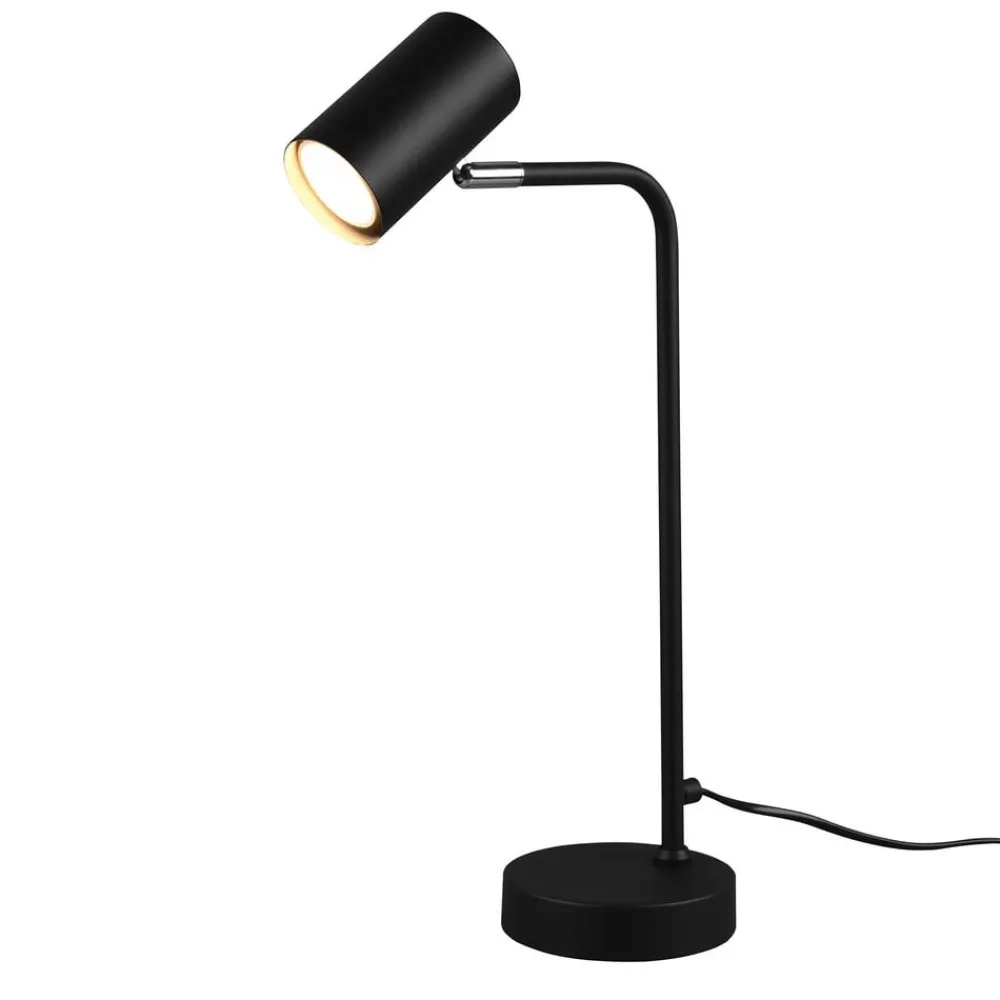 Trio Lighting Arbejdsrum/Kontor|Bordlamper>Marley bordlampe, sort, højde 45 cm, metal