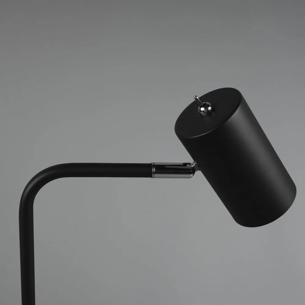 Trio Lighting Arbejdsrum/Kontor|Bordlamper>Marley bordlampe, sort, højde 45 cm, metal