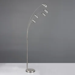 Marley gulvlampe, nikkel, højde 200 cm, 5 lyskilder, metal^Trio Lighting