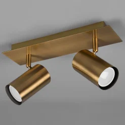 Trio Lighting Marley loftspot, antik messing, 2 lyskilder