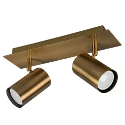 Trio Lighting Marley loftspot, antik messing, 2 lyskilder