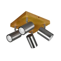 Trio Lighting Marley loftspot, mat nikkel, 4 lyskilder