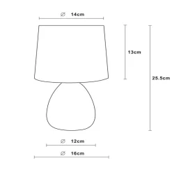 Marmo bordlampe med keramisk fod, hvid^Lucide Best