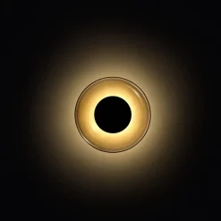 MARSET Aura LED-væglampe, Ø 18 cm, røggrå