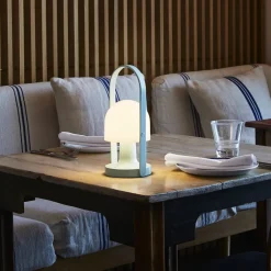 MARSET Bordlamper>FollowMe LED-bordlampe, batteri, blå