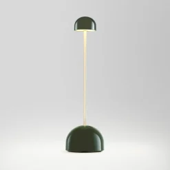 LED-batteridrevet bordlampe Sips, grøn/guld, 31 cm, stål^MARSET