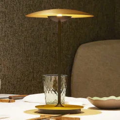 MARSET Bordlamper>LED-bordlampe Ginger, aluminium, messing, dæmpbar.