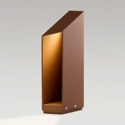 MARSET Sokkellamper>LED-sokkellampe Domus Højde 37 cm rustfarvet aluminium