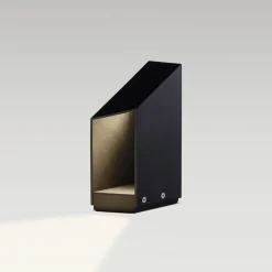 MARSET LED-sokkellampe Domus, højde 26 cm, sort, aluminium