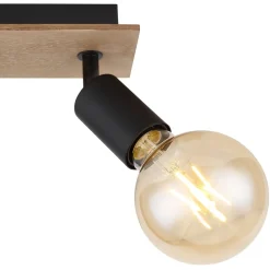 Martha loftspot med træplade, 2 lyskilder^Globo Hot