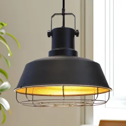 ROYALTECH Pendellamper>Mason hængelampe, sort, Ø 41 cm, metal, E27