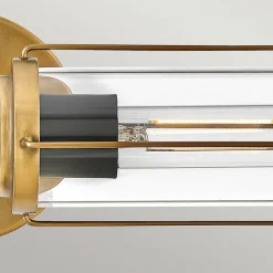 HINKLEY Masthead væglampe til badeværelset, messing, 2 lyskilder, højde 61 cm