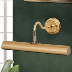 ORION Væglamper|Væglamper>Mat messingfarvet gallerilampe Lariga, 35 cm