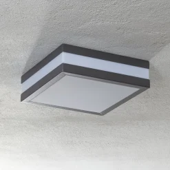 Brilliant Matteo udendørs loftlampe, 2 x E27, IP44, antracit