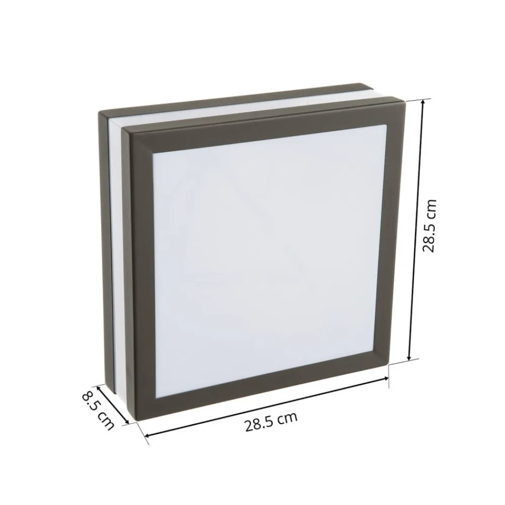 Brilliant Matteo udendørs loftlampe, 2 x E27, IP44, antracit