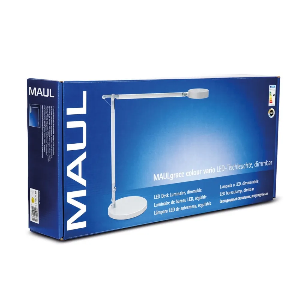 grace LED-bordlampe, sølvfarvet, 37 cm, dæmpbar, CCT^Maul Discount