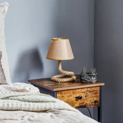 ONLI Mauli bordlampe lavet af reb og stof