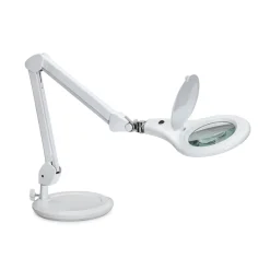 Maul Arbejdsrum/Kontor|Bordlamper>makro LED arbejdslampe, hvid, 46 cm, stativ