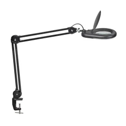 Maul viso LED-forstørrelseslys, sort, højde 50 cm, klemme
