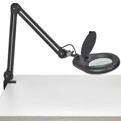 Maul viso LED-forstørrelseslys, sort, højde 50 cm, klemme
