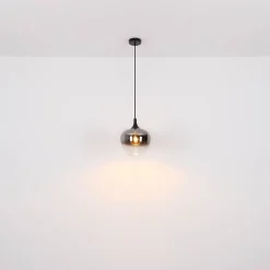 Maxy hængelampe, Ø 48 cm, røggrå, glas, 3 lyskilder.^Globo Outlet