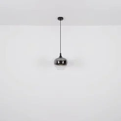 Globo Maxy hængelampe, længde 100 cm, røggrå, glas, 4 lyskilder.