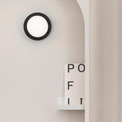 May LED-væglampe, IP44, sort^FARO BARCELONA Clearance