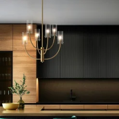 Arco hængelampe med 6 glasskærme^Maytoni Online