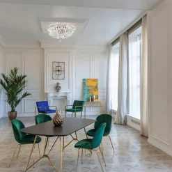 Maytoni Basfor loftlampe, nikkelfarvet, Ø 30 cm, 3 x E14