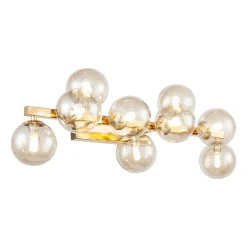 Dallas væglampe med 9 glaskugler, guld^Maytoni Hot