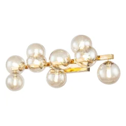 Dallas væglampe med 9 glaskugler, guld^Maytoni Hot