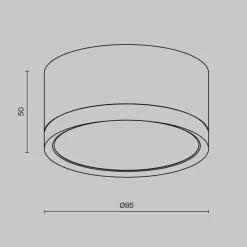 Maytoni downlight Hoop, hvid, højde 5 cm, Ø 8,5 cm, aluminium, GX53
