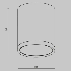 downlight Hoop, hvid, højde 10 cm, Ø 8,5 cm, aluminium GX53^Maytoni Sale