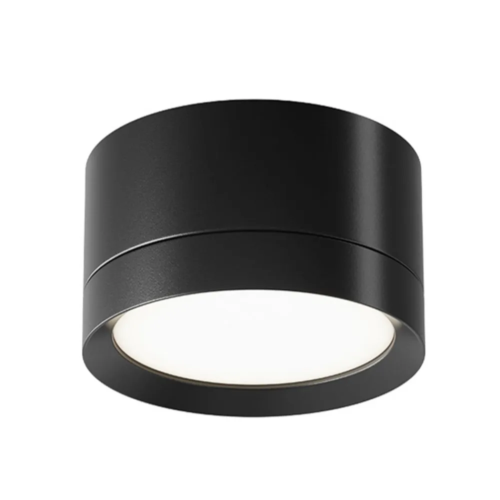downlight Hoop, sort, højde 5 cm Ø 8,5 cm aluminium GX53^Maytoni Online