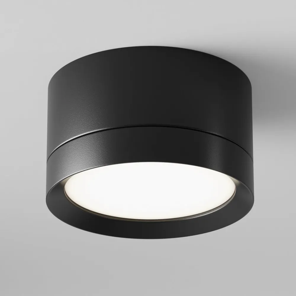 downlight Hoop, sort, højde 5 cm Ø 8,5 cm aluminium GX53^Maytoni Online
