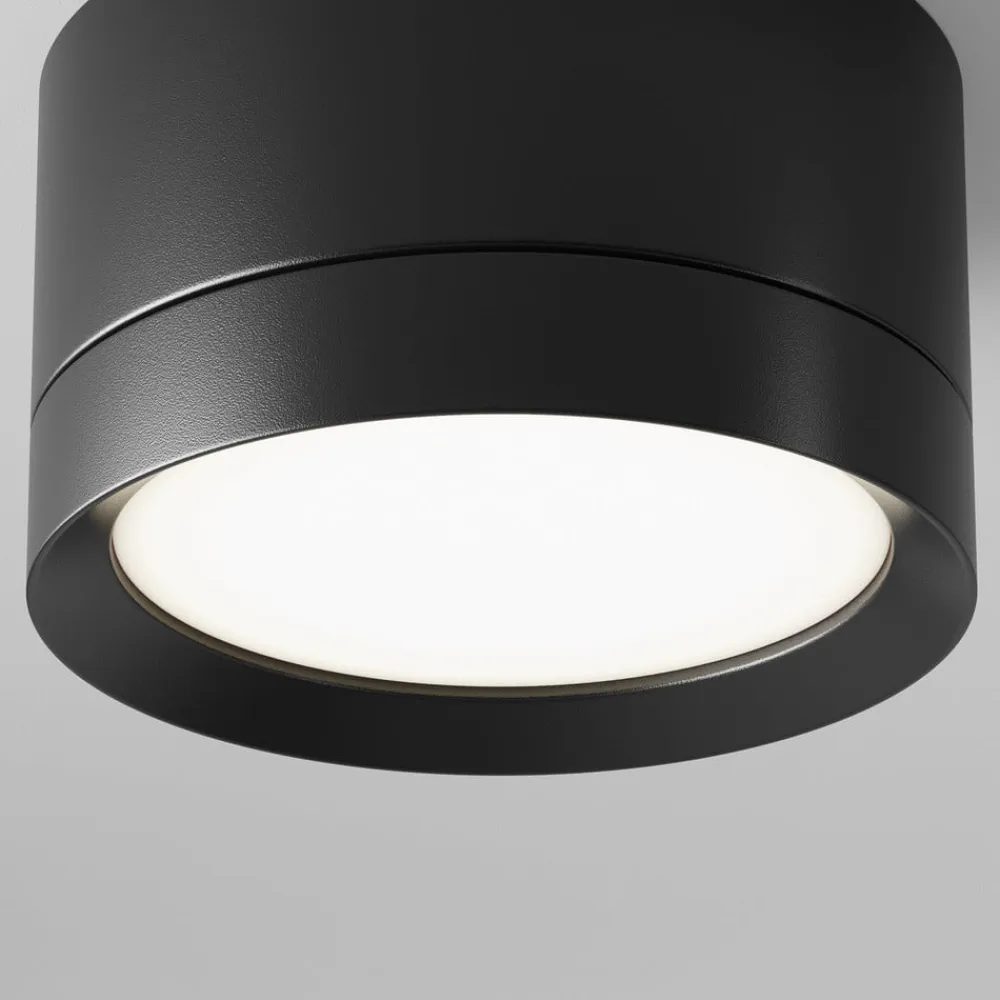 downlight Hoop, sort, højde 5 cm Ø 8,5 cm aluminium GX53^Maytoni Online