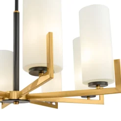 Fortano lysekrone, 8 lyskilder, glasskærme^Maytoni Hot