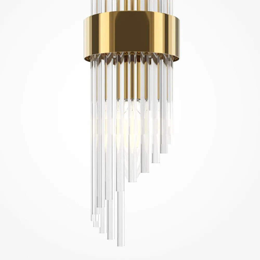Frame væglampe, 2 lyskilder, højde 46 cm, guld/klar^Maytoni New