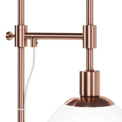 Maytoni gulvlampe Erich, messing rosé, glas/metal, 1 lyskilde.